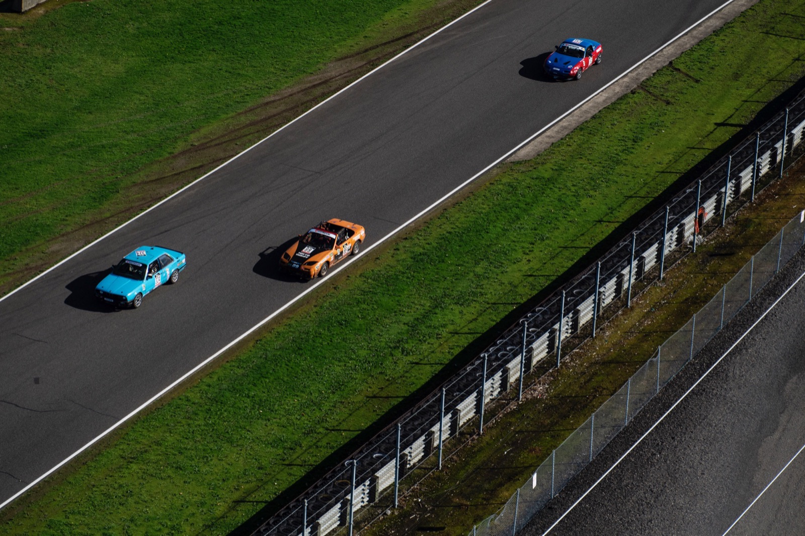 Aerial view of #89 on the PIR back straight